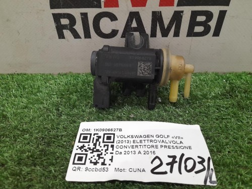 Elettrovalvola Convertitore Pressione 1K0906627B Volkswagen GOLF VII 2013