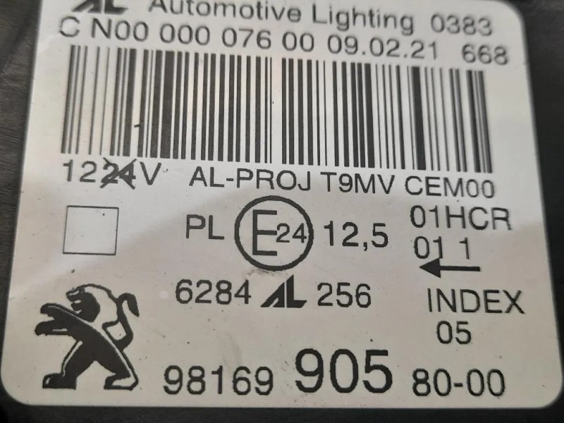 Proiettore ANT DX 981699058000 Peugeot 308 I 2008