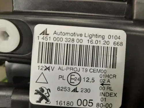 Proiettore ANT DX 1618000580 Peugeot 308 II 2014