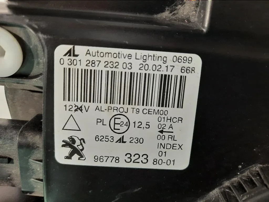 Proiettore ANT DX 9677832380 Peugeot 308 II 2017