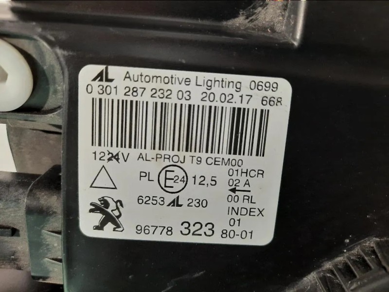 Proiettore ANT DX 9677832380 Peugeot 308 II 2017