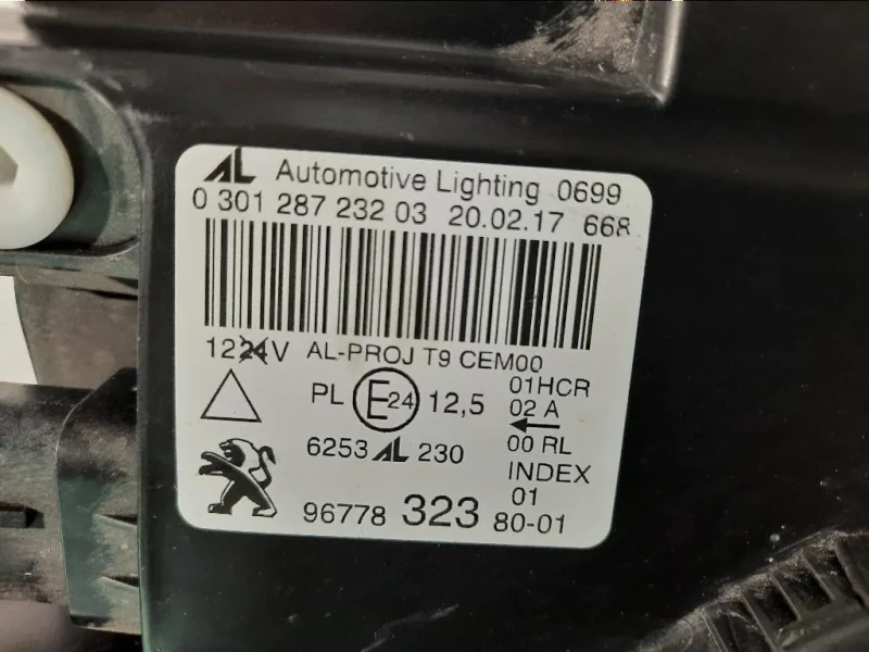Proiettore ANT DX 9677832380 Peugeot 308 II 2017