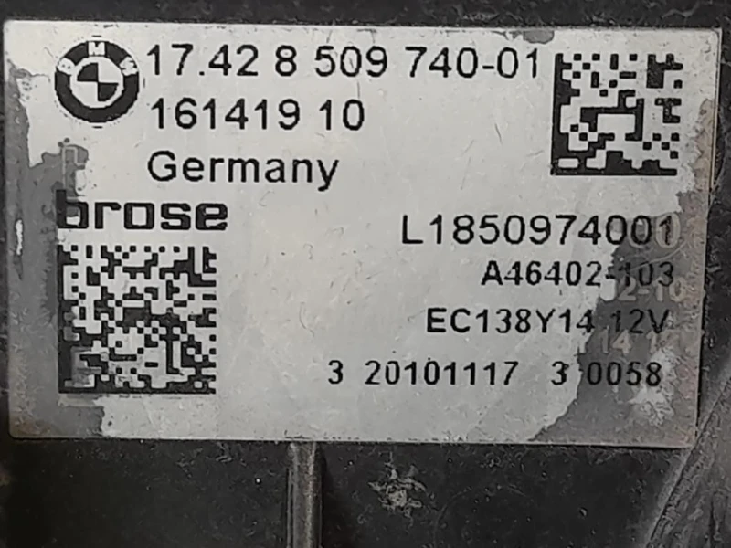 Elettroventola 8509740-01 Bmw Serie 5 F10 Berlina 2010