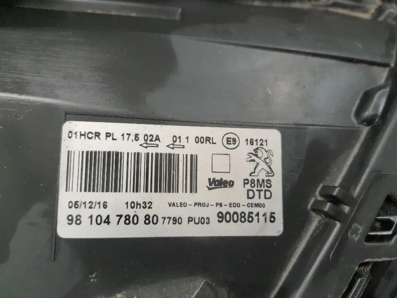 Proiettore ANT DX 9810478080 Peugeot 5008 II 2017