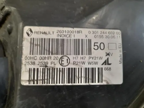 Proiettore ANT DX 260100018R Renault Mégane III 2009