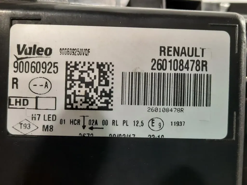 Proiettore ANT DX 90060925 Renault Mégane IV 2016