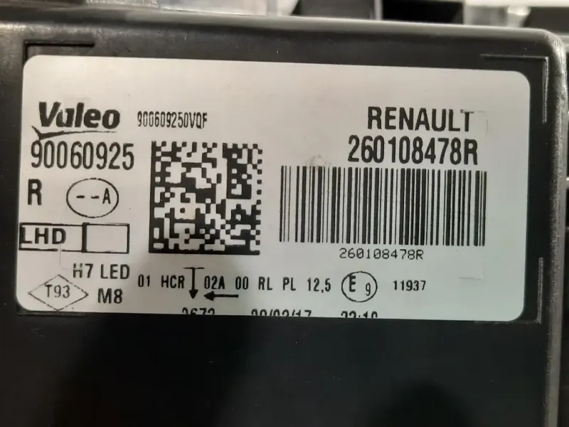 Proiettore ANT DX 90060925 Renault Mégane IV 2016