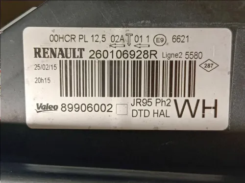 Proiettore ANT DX 260106928R Renault Scénic III X-mod 2012