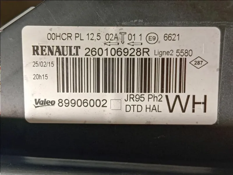 Proiettore ANT DX 260106928R Renault Scénic III X-mod 2012