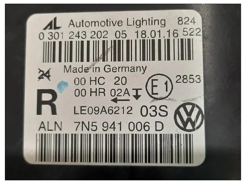 Proiettore ANT DX 7N5 941 006 D Seat Alhambra 710 2010