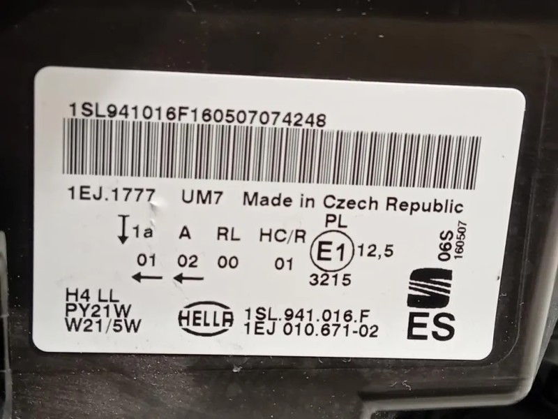 Proiettore ANT DX 1SL941016F Seat MII 2012