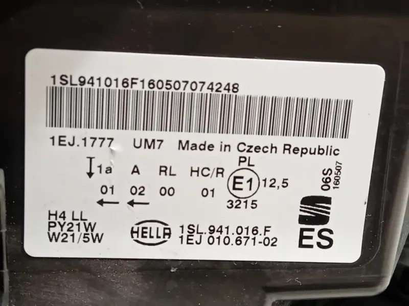 Proiettore ANT DX 1SL941016F Seat MII 2012