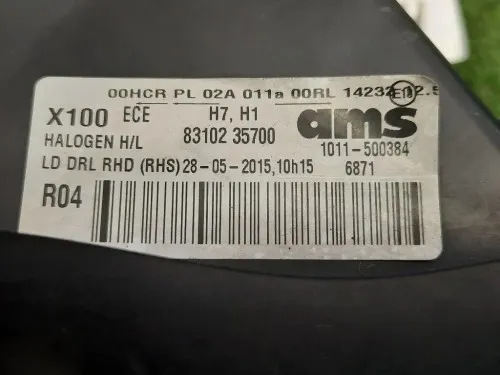 Proiettore ANT DX 83102-35700 Ssangyong Tivoli 2015