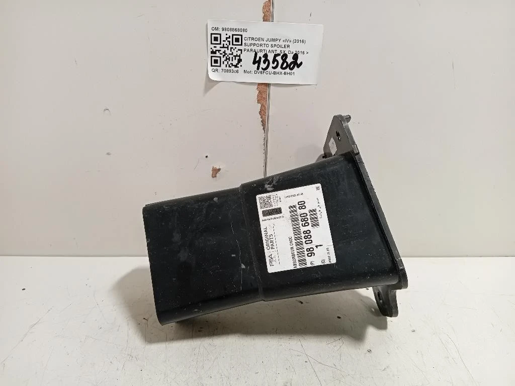 Supporto Spoiler Paraurti ANT SX 9808868080 SX Citroen Jumpy IV 2016