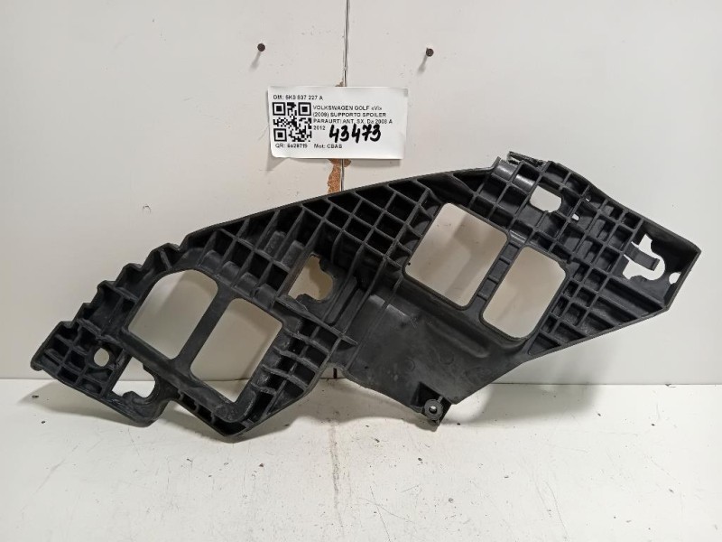 Supporto Spoiler Paraurti ANT SX 5K0 807 227 A STAFFA FARO Volkswagen GOLF VI 2009