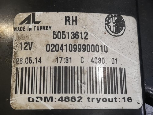 Fanale EST POST DX FNALE ORIGINALE DESTRO 50513612 Alfa Romeo Giulietta 2010