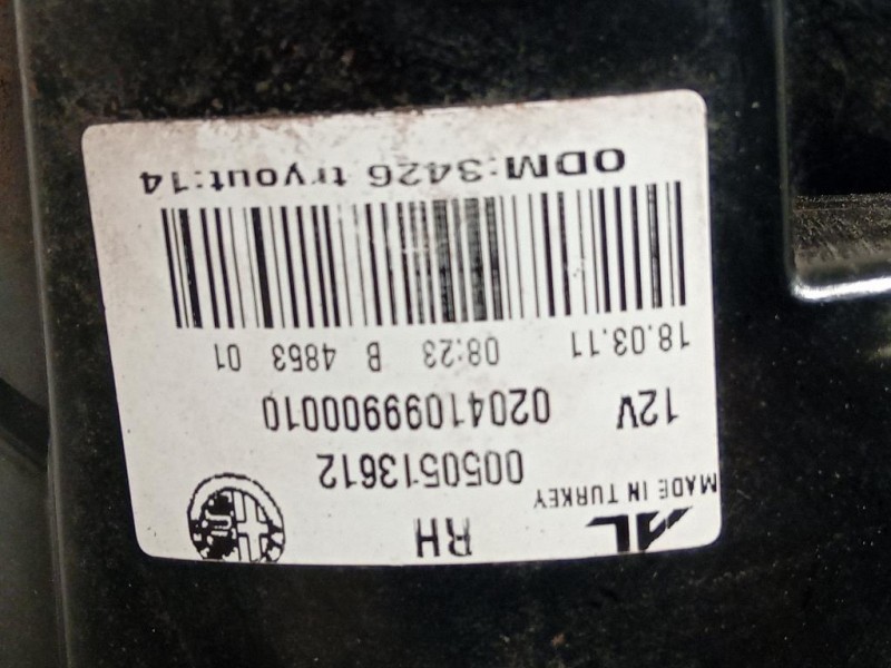 Fanale EST POST DX 50513612 Alfa Romeo Giulietta 2010