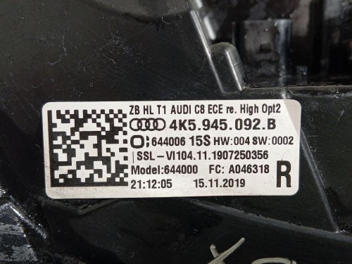 Fanale EST POST DX 4K5 945 092 B Audi A6 4GD Avant 2016