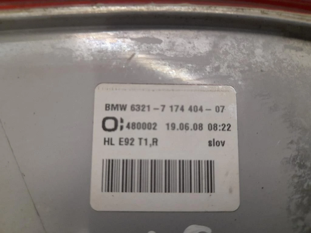 Fanale EST POST DX 63217174404 Bmw Serie 3 E92 Coupe 2007