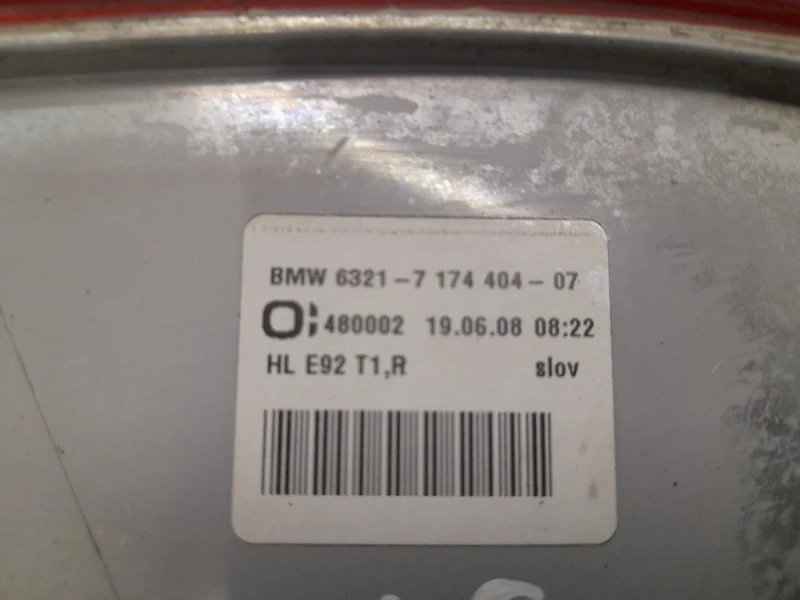 Fanale EST POST DX 63217174404 Bmw Serie 3 E92 Coupe 2007