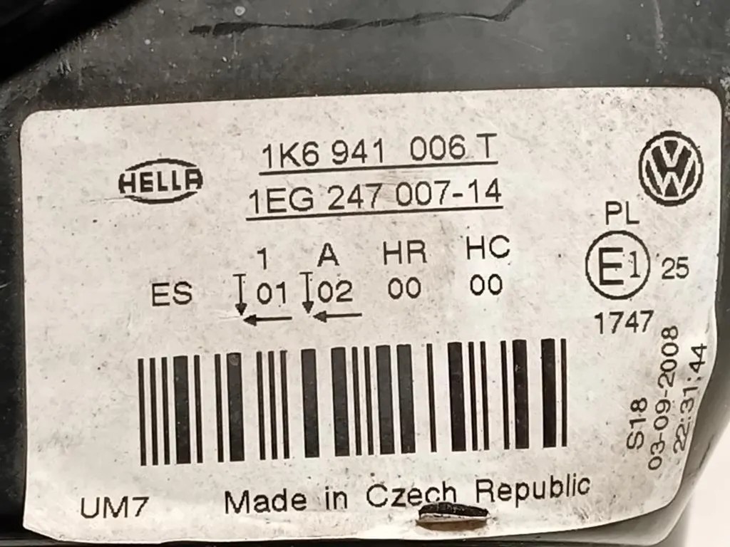 Proiettore ANT DX 1K6 941 006 Volkswagen GOLF V 2004