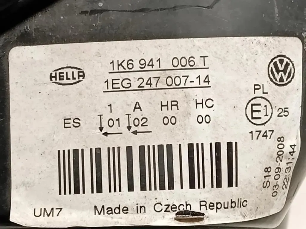 Proiettore ANT DX 1K6 941 006 Volkswagen GOLF V 2004