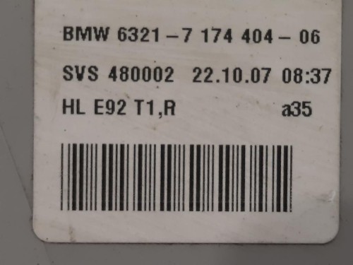 Fanale EST POST DX 7 174 404-06 Bmw Serie 3 E92 Coupe 2007