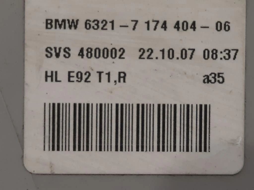 Fanale EST POST DX 7 174 404-06 Bmw Serie 3 E92 Coupe 2007