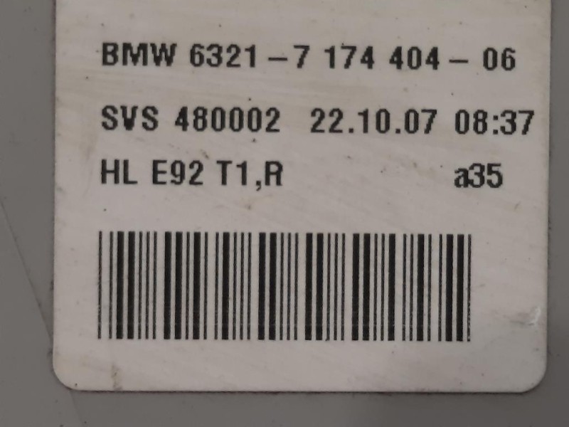 Fanale EST POST DX 7 174 404-06 Bmw Serie 3 E92 Coupe 2007