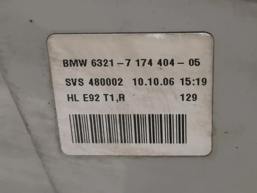Fanale EST POST DX 7 174 404-06 Bmw Serie 3 E92 Coupe 2007