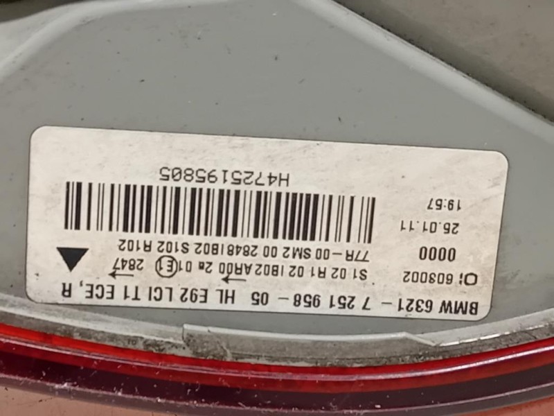 Fanale EST POST DX 6321725195805 Bmw Serie 3 E92 Coupe 2007