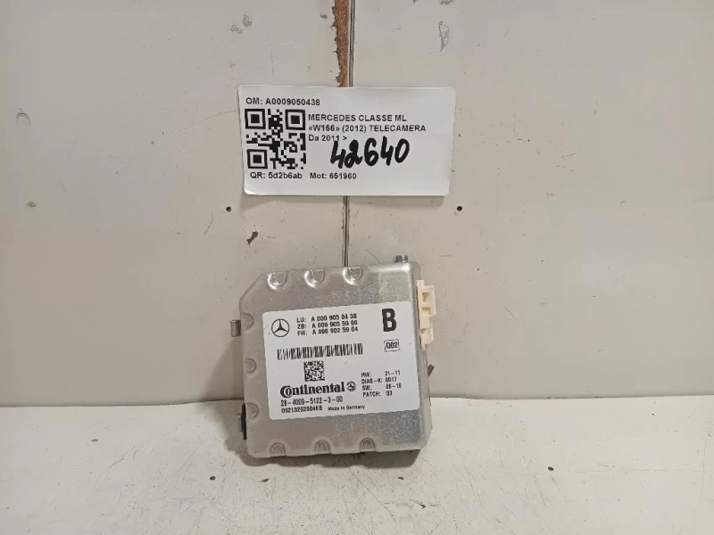 Telecamera A0009050438 Mercedes Classe ML W166 2012