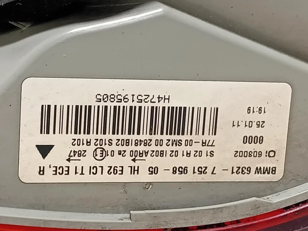 Fanale EST POST DX 6321725195805 Bmw Serie 3 E92 Coupe 2007