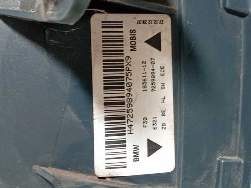 Fanale EST POST DX 183611-12 Bmw Serie 3 F30 Berlina 2012