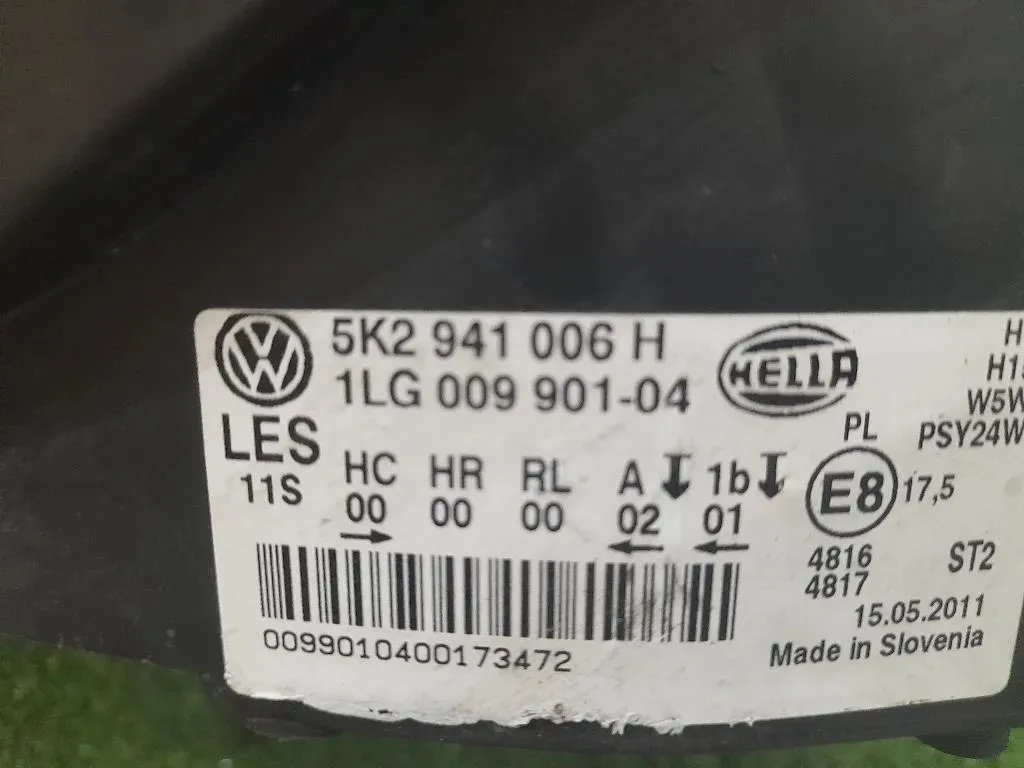 Proiettore ANT DX 5K2941006H Volkswagen GOLF VI 2009