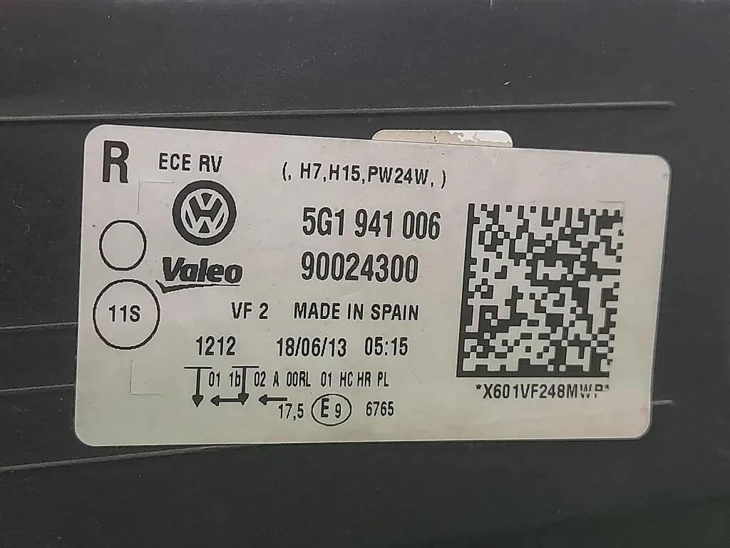 Proiettore ANT DX 5G1941006 Volkswagen GOLF VII 2013