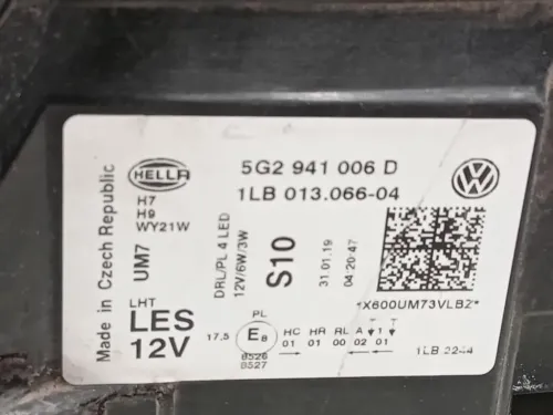 Proiettore ANT DX 5G2 941 006 D Volkswagen GOLF VII 2017