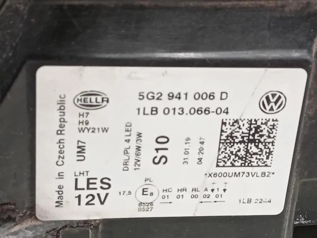 Proiettore ANT DX 5G2 941 006 D Volkswagen GOLF VII 2017