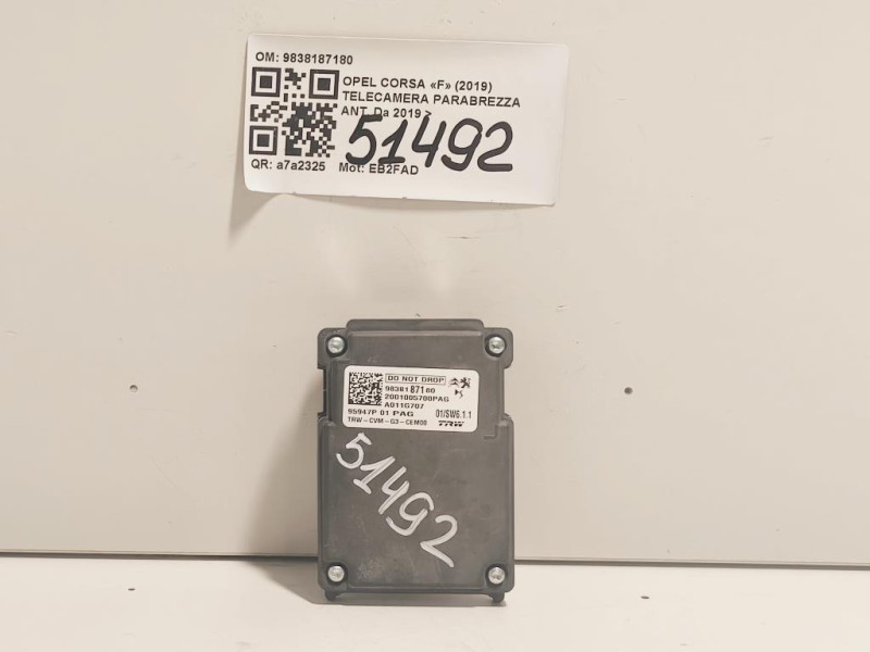 Telecamera Parabrezza ANT 9838187180 Opel Corsa F 2019