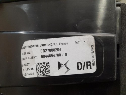 Fanale EST POST DX 9844894780G Citroen DS4 I 2016
