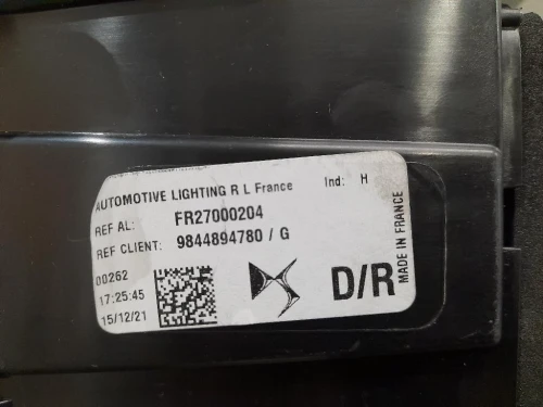 Fanale EST POST DX 9844894780G Citroen DS4 I 2016