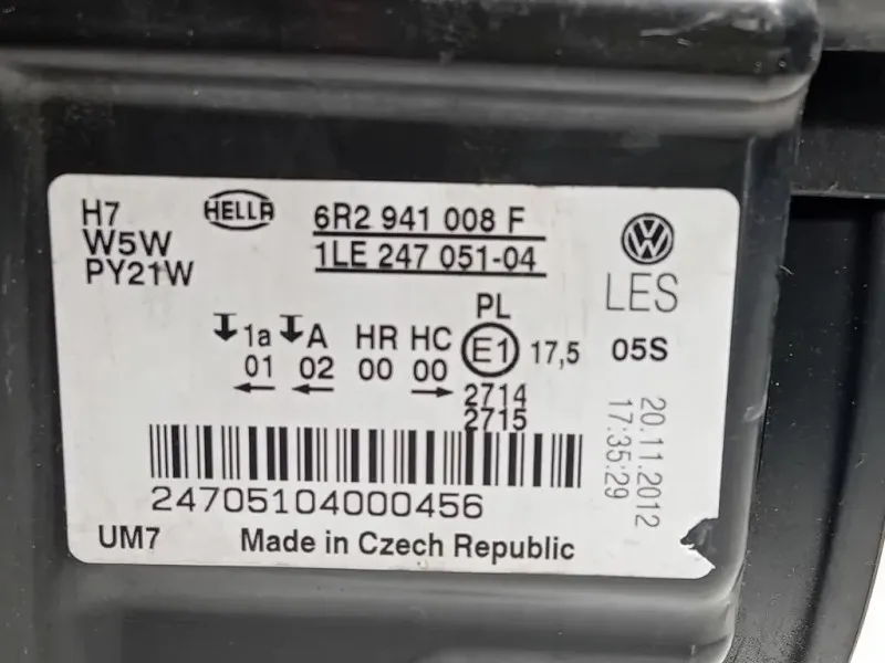 Proiettore ANT DX 6R2 941 008 F Volkswagen POLO V 2006