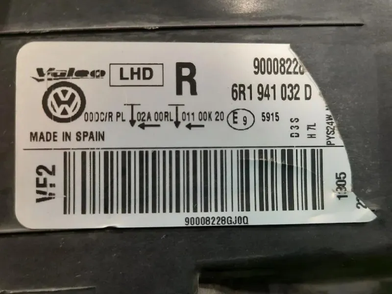 Proiettore ANT DX 6R1 941 032 D Volkswagen POLO VI 2009