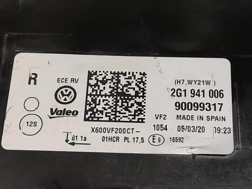 Proiettore ANT DX 90099317 2G1941006 Volkswagen POLO VI 2014