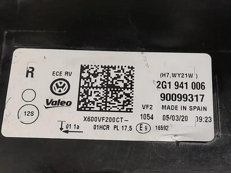 Proiettore ANT DX 90099317 2G1941006 Volkswagen POLO VI 2014