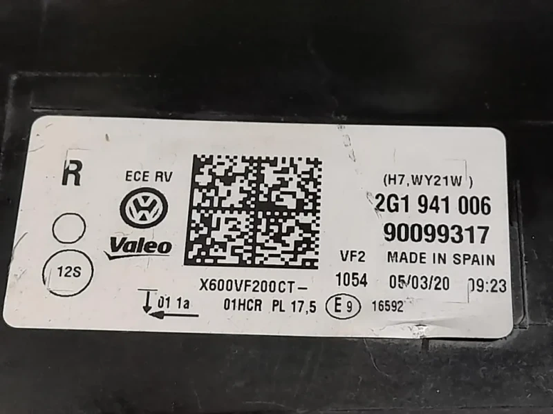 Proiettore ANT DX 90099317 2G1941006 Volkswagen POLO VI 2014