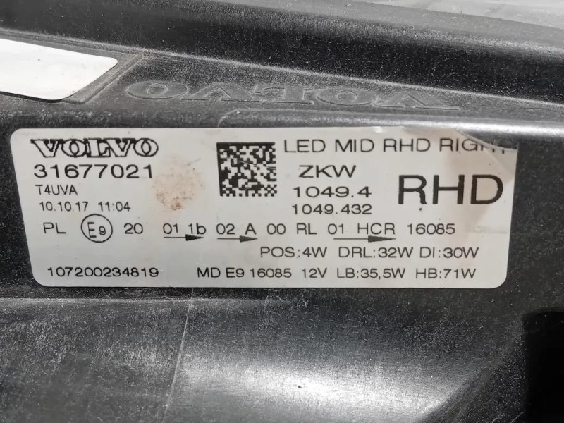 Proiettore ANT DX 31677021 Volvo V40 II 2012