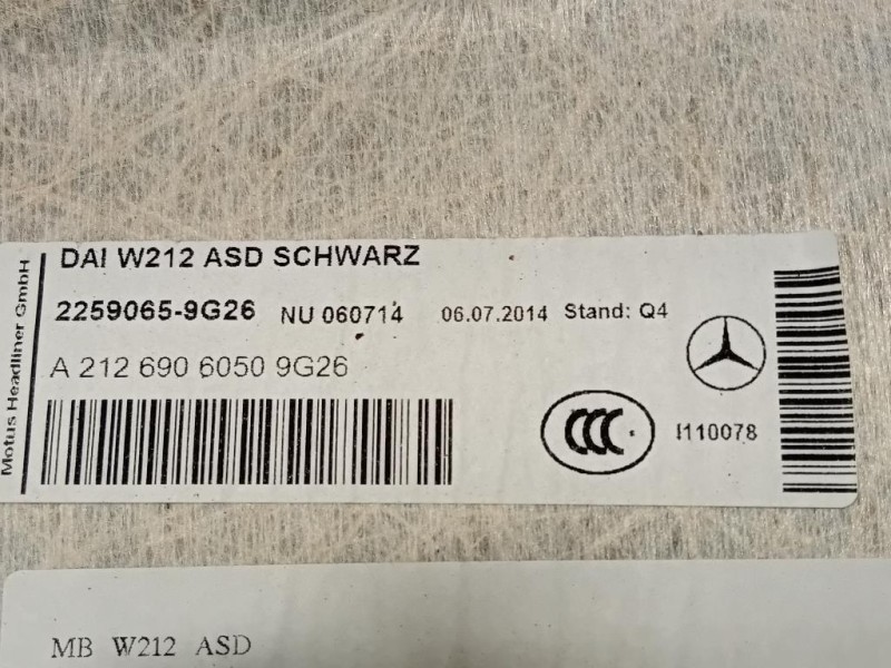 Tetto A2126906050 Mercedes Classe E W212 2009