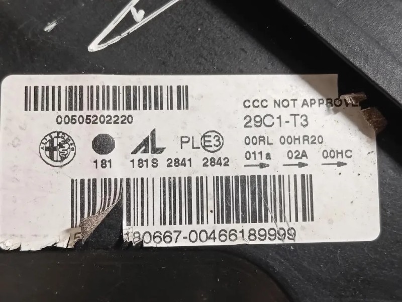 Proiettore ANT SX 46612748 Alfa Romeo Giulietta 2010