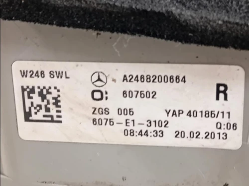 Fanale EST POST DX A2468200664 Mercedes Classe B W246 2012